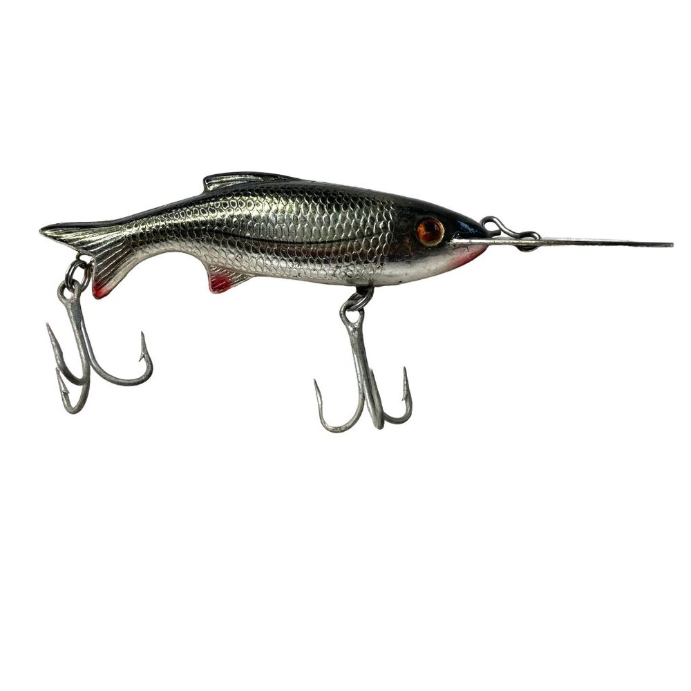 Doll Ditcher Digger Fishing Lure Crankbait  Lip  Vintage Double Treble Hook u